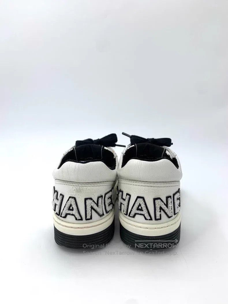 Chanel Chanel Black and white colour matching plush logo letter l Size US 6.5 / IT 36.5 - 4 Thumbnail