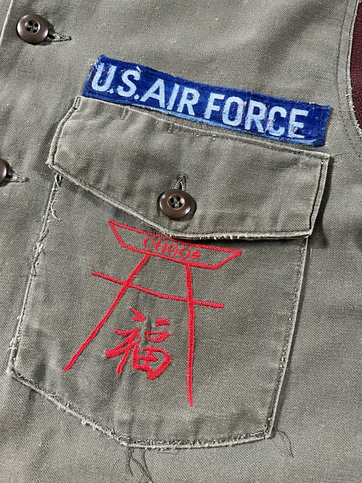 Japanese Brand Noise Craft Rebuilt Hybrid Army Button Shirt Size US L / EU 52-54 / 3 - 6 Thumbnail