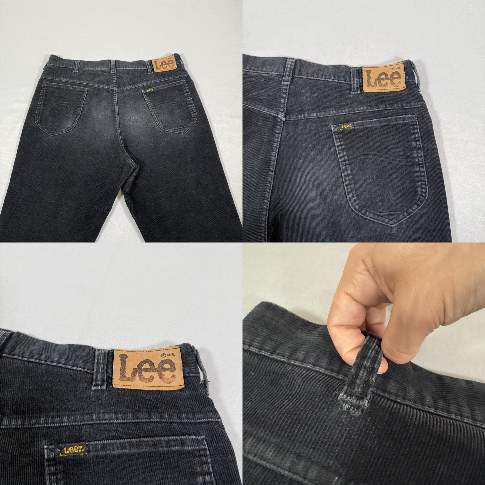 Lee VINTAGE Lee Pants Men 38x32 Black Corduroy Straight Fit 5 Pocket Western USA 80s Size US 38 / EU 54 - 9 Thumbnail