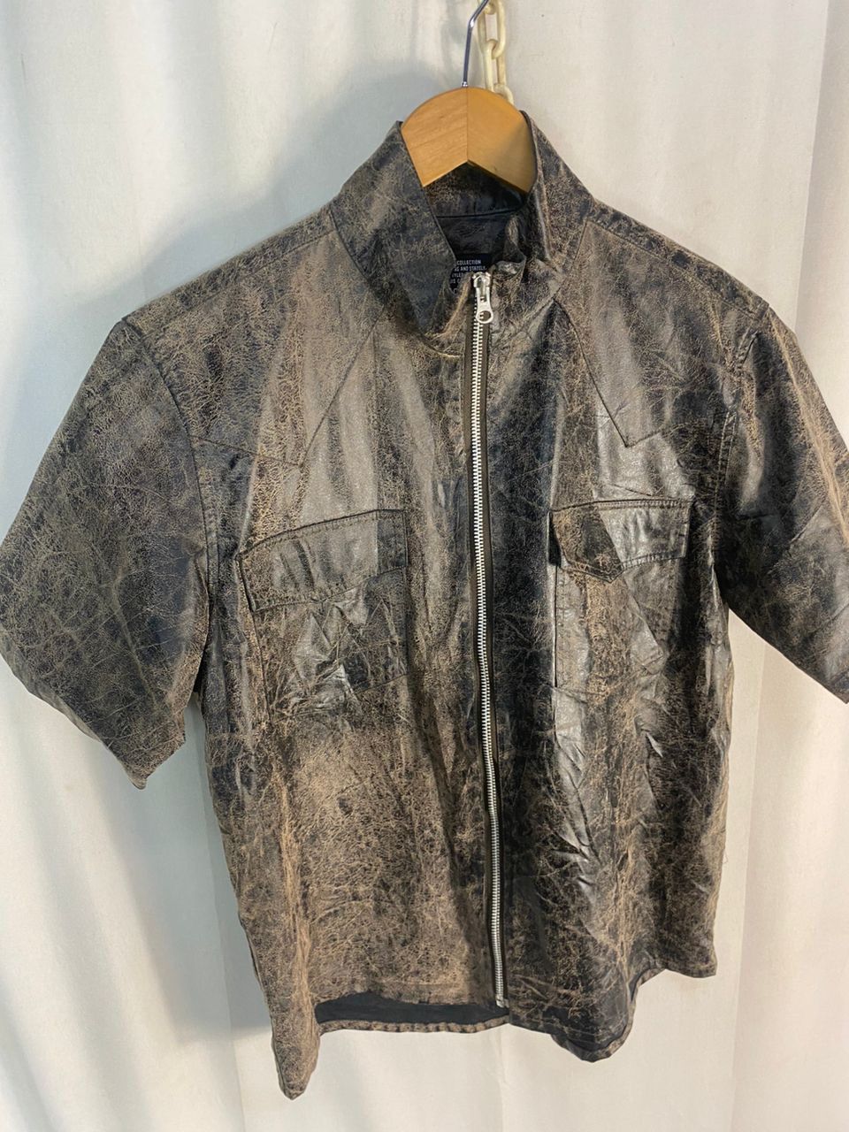 Japanese Brand Unisex 🔥Louis chavlon zipper leather shirt Size US M / EU 48-50 / 2 - 2 Thumbnail