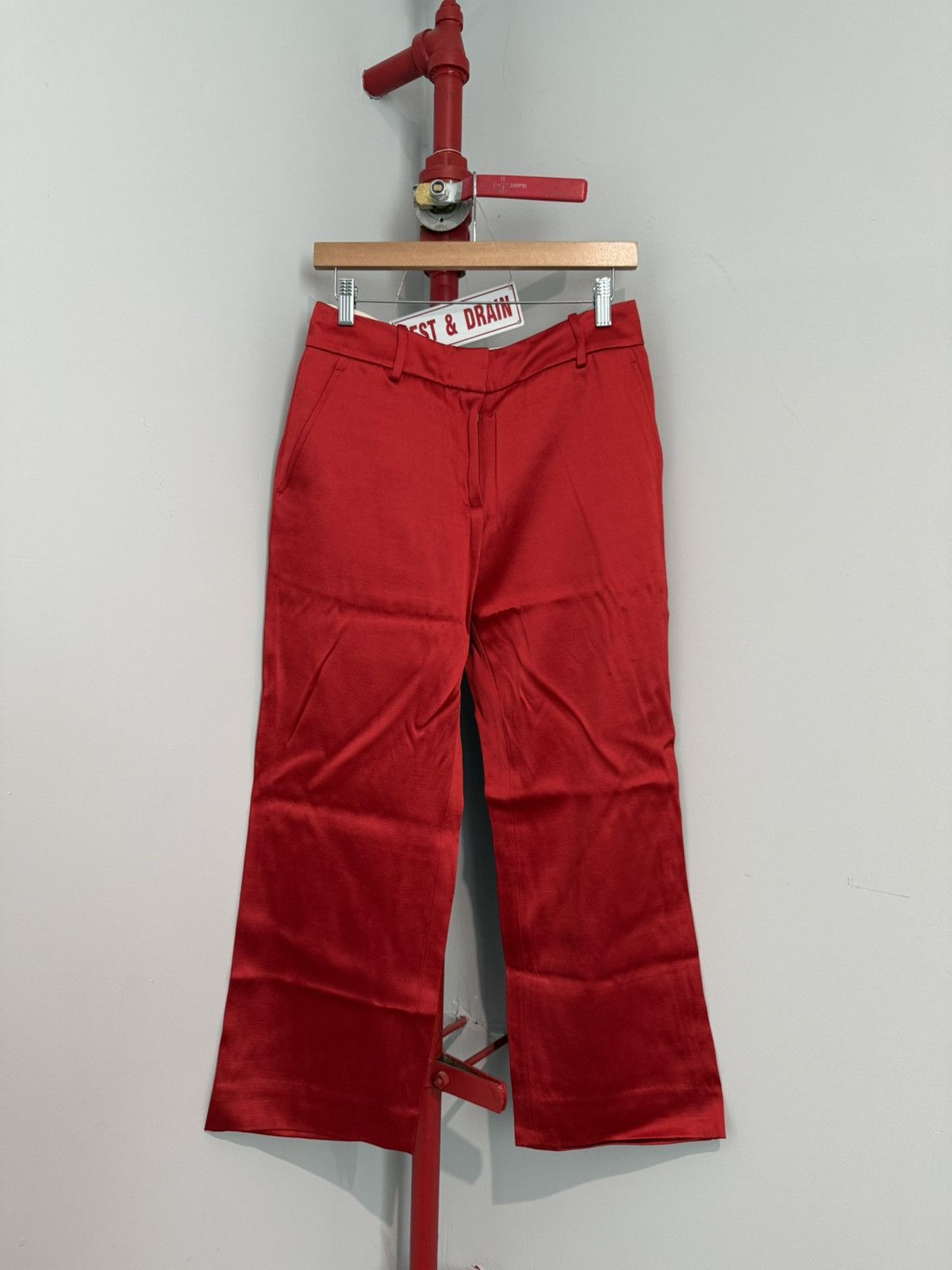 Sies Marjan Red Satin Trousers Size US 30 / EU 46 - 1 Thumbnail