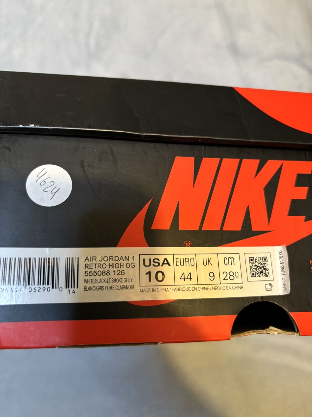 Jordan Brand Jordan 1 Retro High OG Smoke Gray 2020 Size 10 Size US 10 / EU 43 - 9 Thumbnail