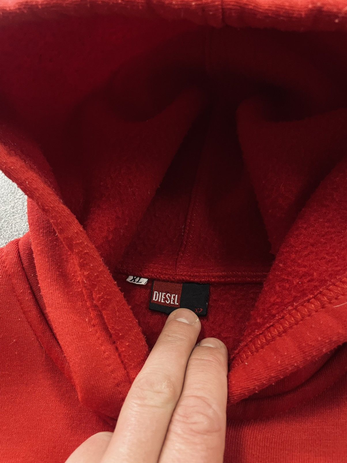 Diesel × Vintage Vintage Y2k Diesel Big Embroidered Logo Zip Hoodie Size US L / EU 52-54 / 3 - 7 Thumbnail