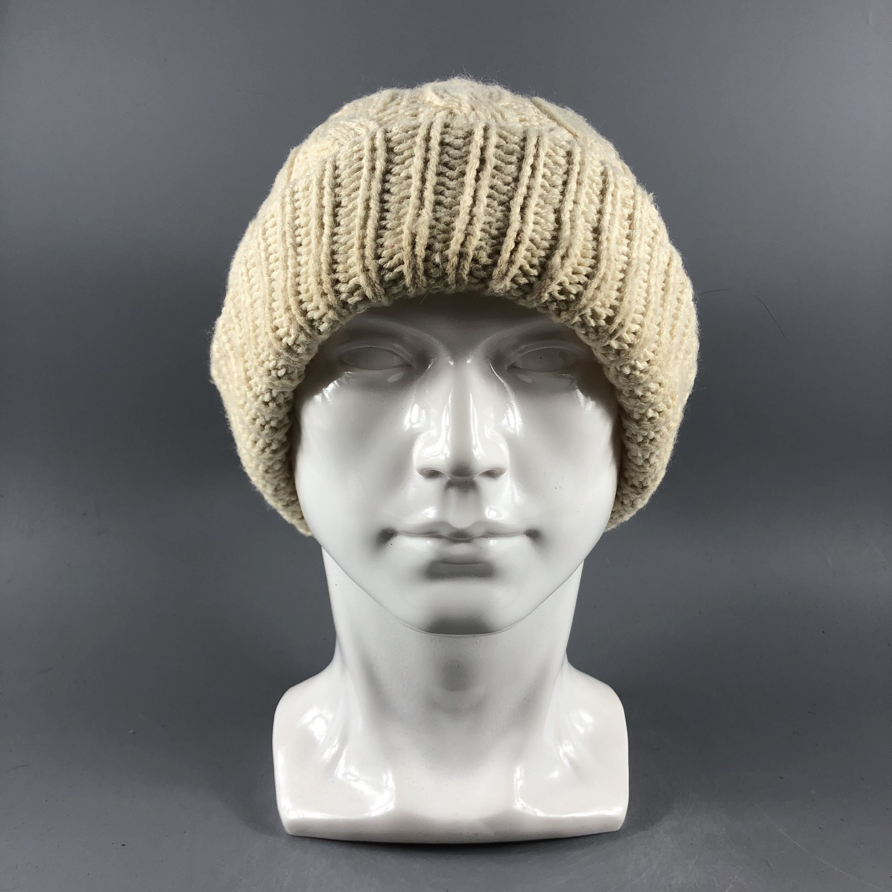 Other × Vintage Unknown Cable Knit Beanie Snow Hat Snow Cap -D065 Size ONE SIZE - 6 Thumbnail