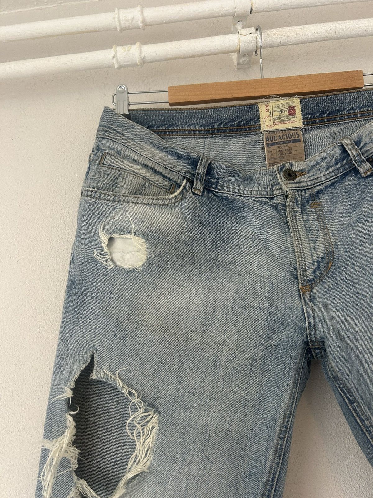 Dolce & Gabbana Light Blue Destroyed Jeans Size US 36 / EU 52 - 2 Thumbnail