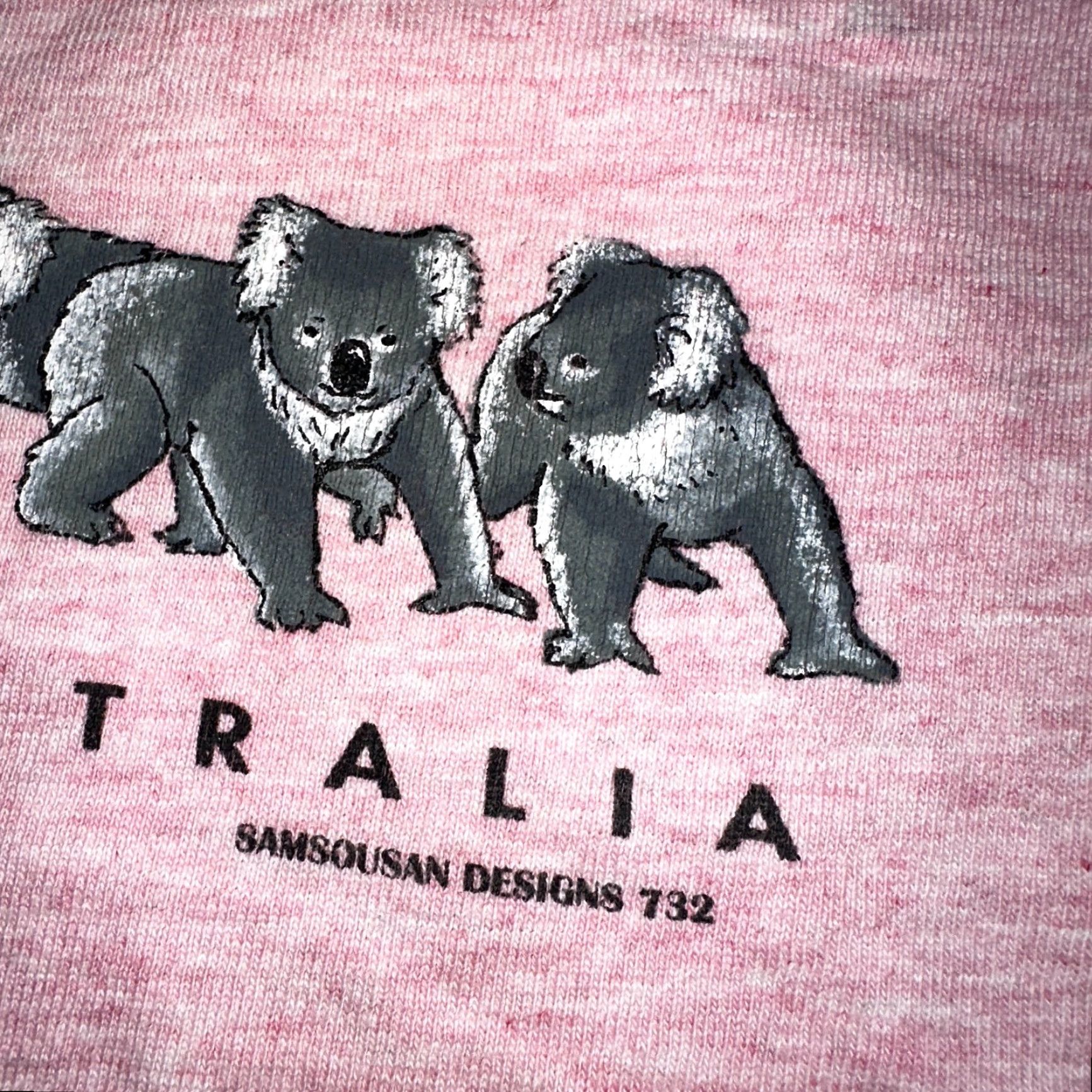 Vintage VINTAGE Koalas Australia T Shirt Pink Single Stitch Cute Animals Travel Fun Graphic Size US XL / EU 56 / 4 - 3 Thumbnail