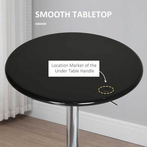 Designer × Homemade HOMCOM Round Bar Table with Metal Base, Adjustable Counter H Size US L / EU 52-54 / 3 - 4 Thumbnail