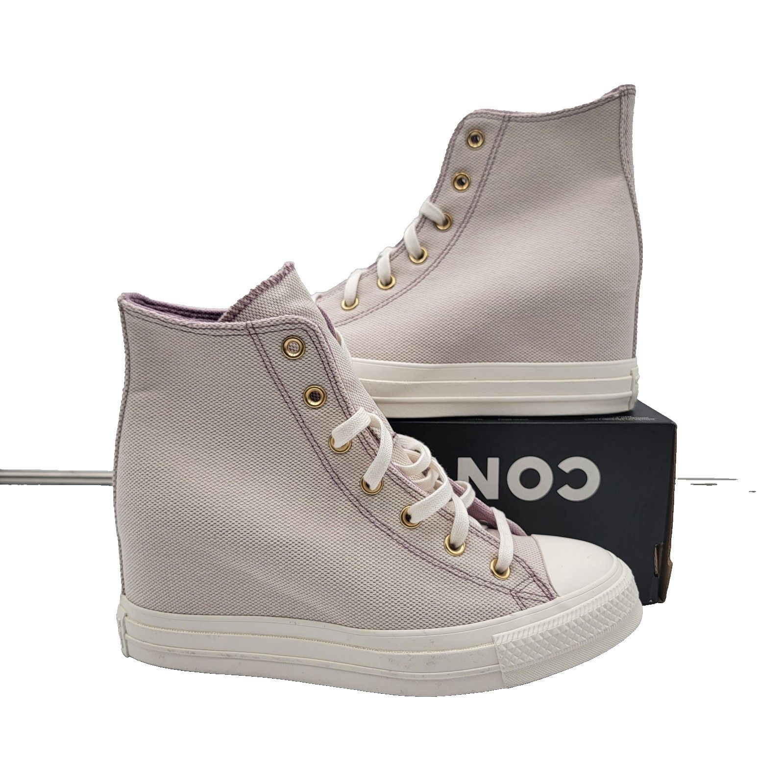 Converse Womens Converse CTAS Wedge Hi Orchid Dust/Egret/Gold Sz 10 Size US 10 / IT 40 - 1 Thumbnail