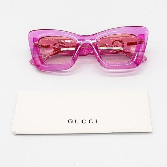 Gucci NEW GUCCI GG1552S 003 PINK BUTTERFLY WOMEN SUNGLASSES GUCCI Size ONE SIZE - 11 Thumbnail