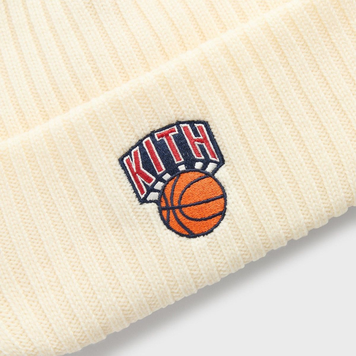 Kith × New Era Kith & New Era for the New York Knicks Knit Beanie Sandrift Size ONE SIZE - 4 Thumbnail