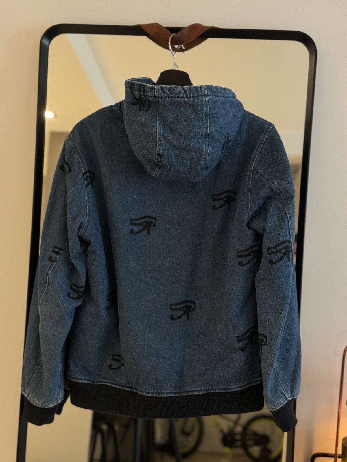 Supreme Supreme Eye of Horus Denim Hooded Work Jacket FW13 | Grailed