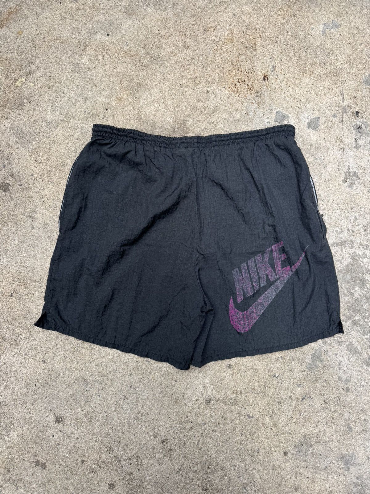 Nike Vintage Nike Spellouts Nylon 90's Short Pants Size US 34 / EU 50 - 1 Thumbnail