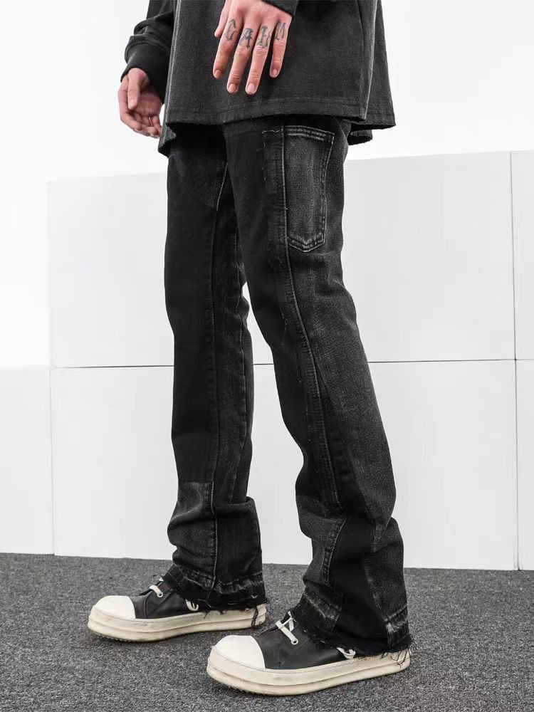 Japanese Brand × Jean High Street Vintage Washed Black Micro Flare Jeans Size US 32 / EU 48 - 1 Thumbnail