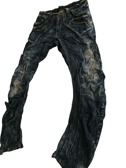 Other Vintage PPFM Blue Jeans Japanese Brand Acid Wash Style Size US 33 - 2 Thumbnail