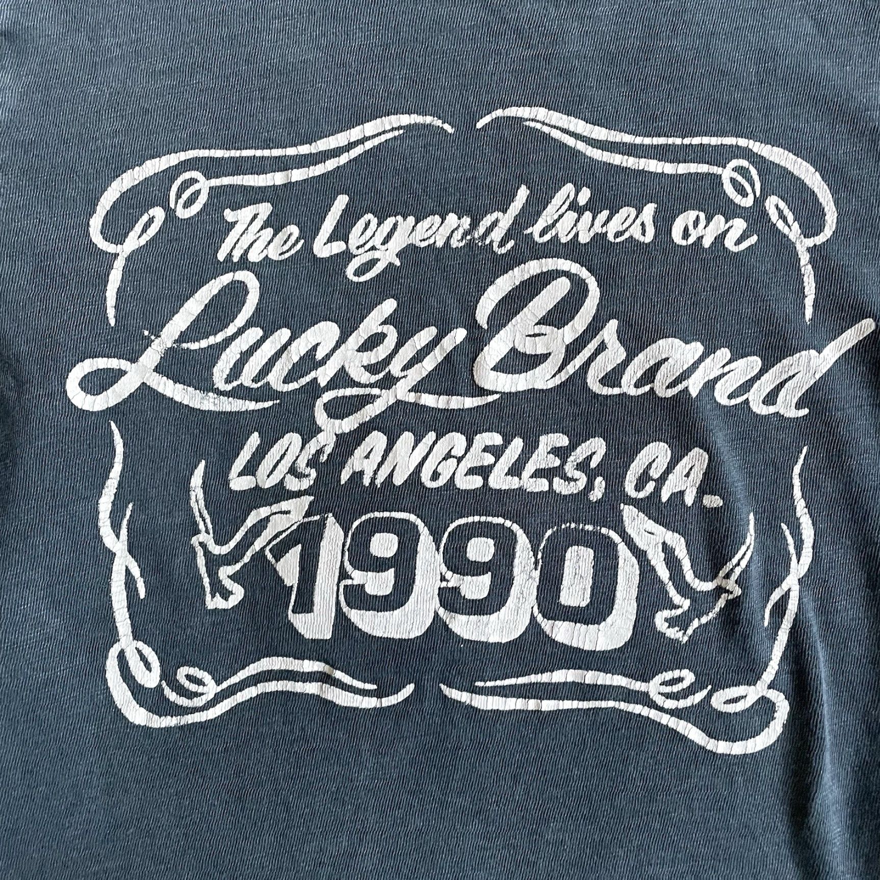 Lucky Brand Lucky Brand Shirt Men’s Medium Gray “Los Angeles 1990” Graphic Tee Short Sleeve Size US M / EU 48-50 / 2 - 2 Thumbnail