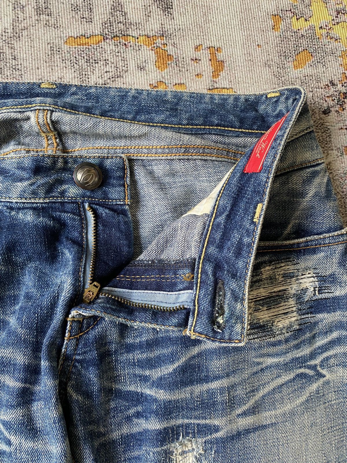 Japanese Brand Double Standard Clothing Japan Distressed Honeycomb Selvedge Size US 30 / EU 46 - 17 Thumbnail