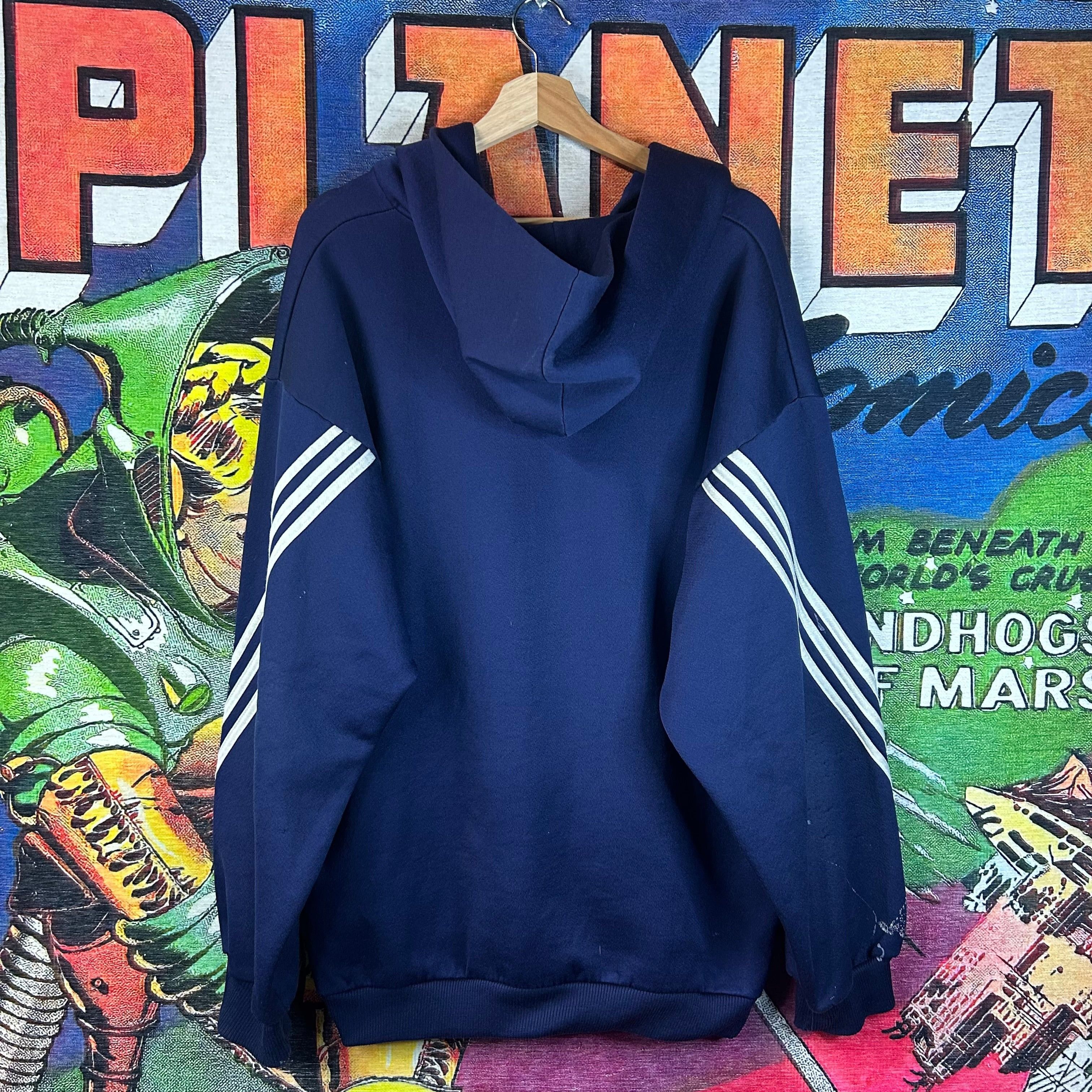 Adidas Vintage 90s Adidas Quarter Zip Hoodie Size XL Size US XL / EU 56 / 4 - 2 Thumbnail