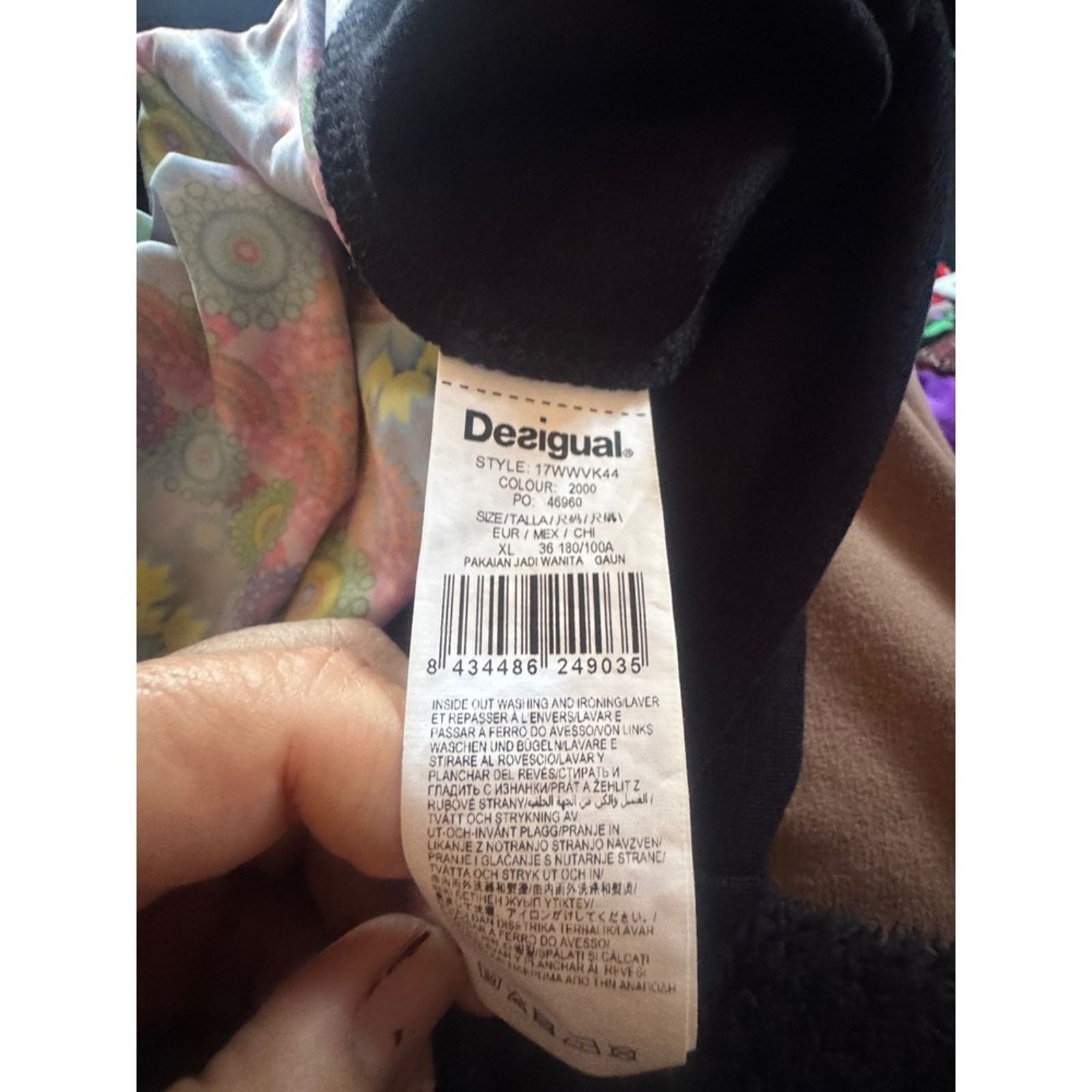 Desigual Desigual Black Cutout Dress with Colorful Mandala Print Size M / US 6-8 / IT 42-44 - 7 Thumbnail