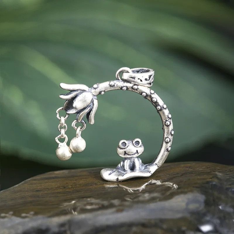 Other Cute Frog Pendant 925 Sterling Silver Accessories Gift Size ONE SIZE - 5 Thumbnail