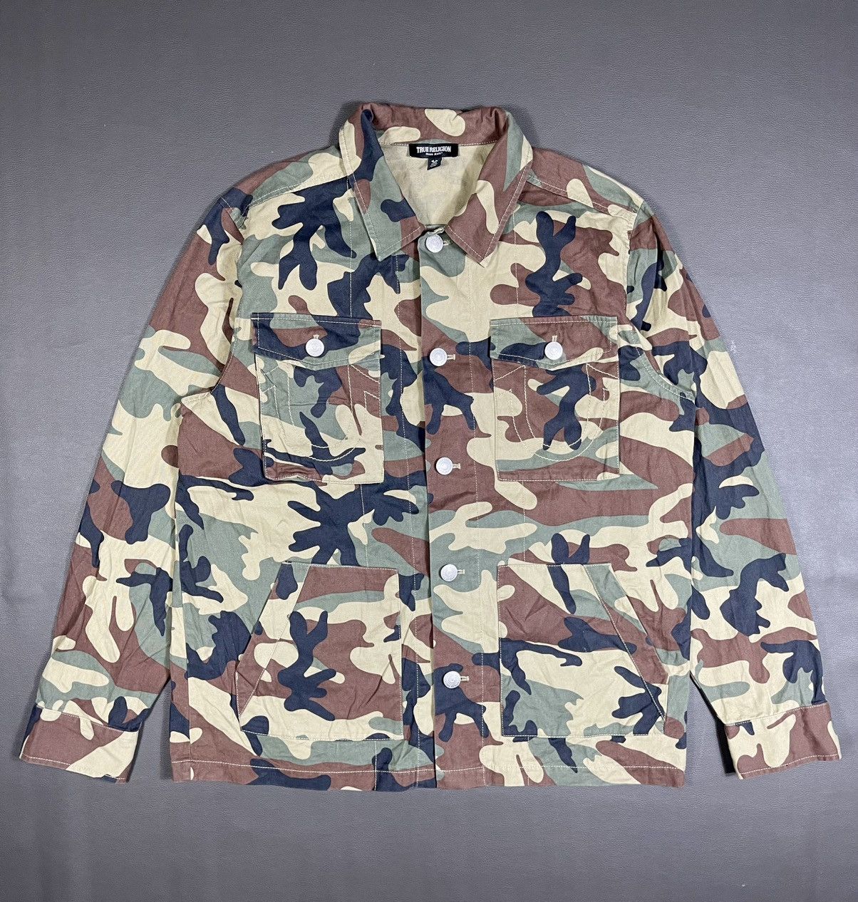 True Religion True Religion Buddha Logo Military Camo Jacket Size US M / EU 48-50 / 2 - 1 Thumbnail
