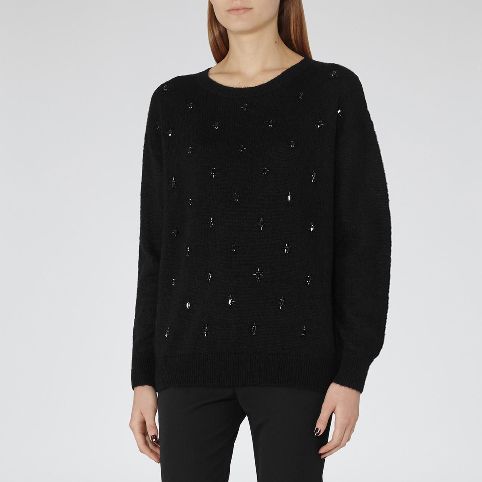 Reiss Reiss Kimber Embellished Jumper Sweater Acryl Nylon Mohair Size XS / US 0-2 / IT 36-38 - 1 Thumbnail