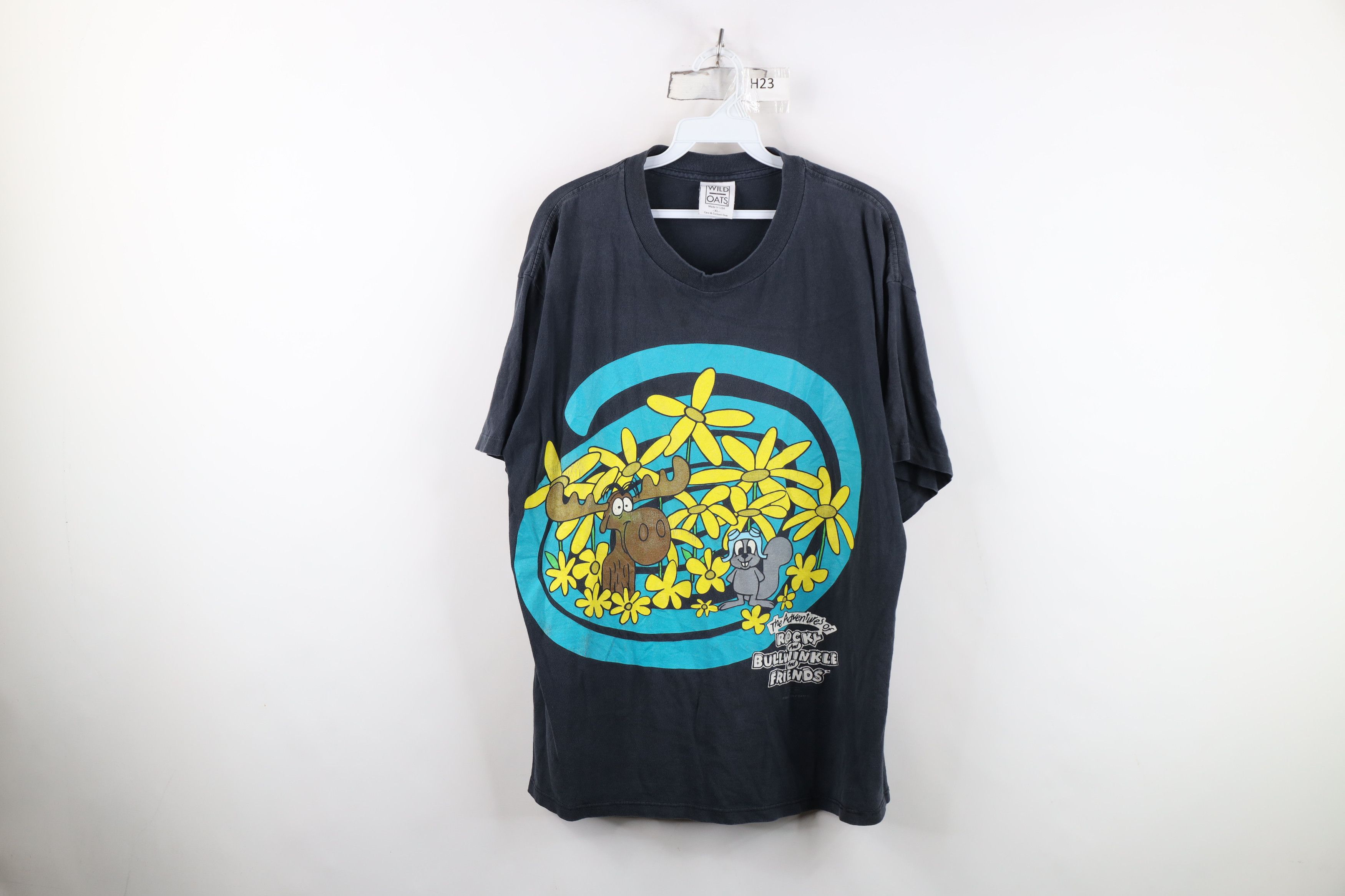 Vintage Vintage 90s Adventures of Rocky and Bullwinkle T-Shirt USA Size US XL / EU 56 / 4 - 1 Thumbnail