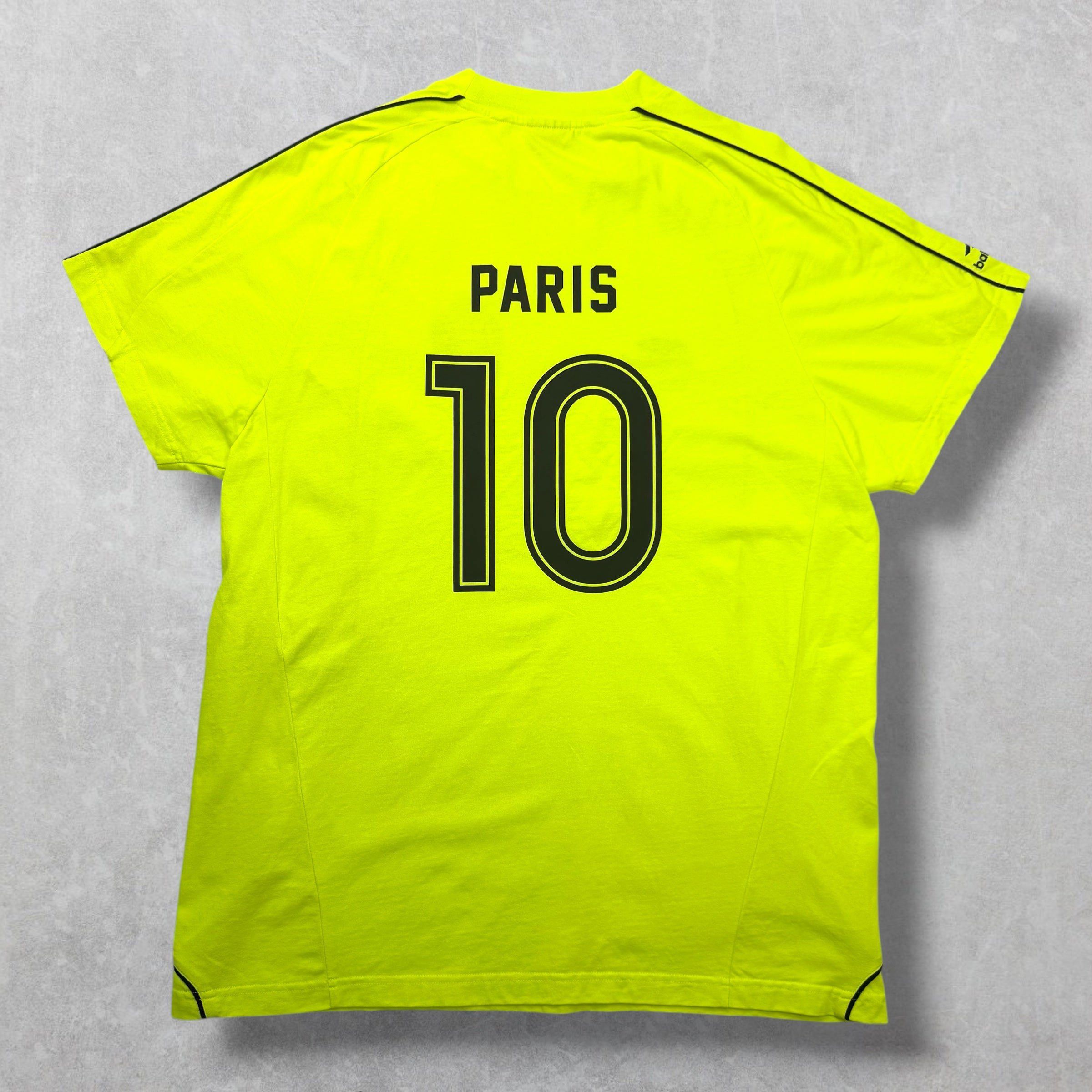 Balenciaga Balenciaga Paris Oversized Soccer Shirt Neon 1 (XL) Size US XL / EU 56 / 4 - 2 Thumbnail