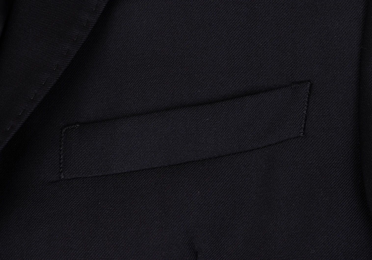 Emporio Armani Glossy Wool Stitch Design Peak Lapel Jacket Navy 46 Size US S / EU 44-46 / 1 - 5 Thumbnail