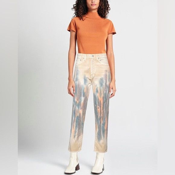 image of John Elliott Straight Leg Crop Jeans in Volcano Dye, Women's (Size 26)