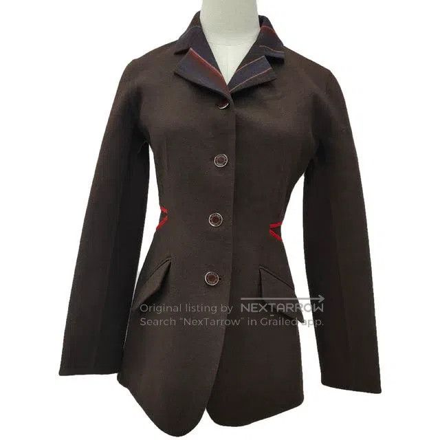 Hermes Hermes Burgundy Cashmere Coat Size XXS / US 00 / IT 34 - 1 Thumbnail