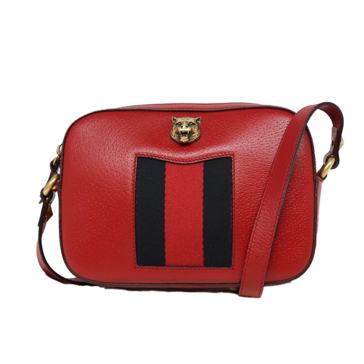 Gucci Animalier Red Leather Shoulder Bag (Pre-Owned) Size ONE SIZE - 1 Thumbnail