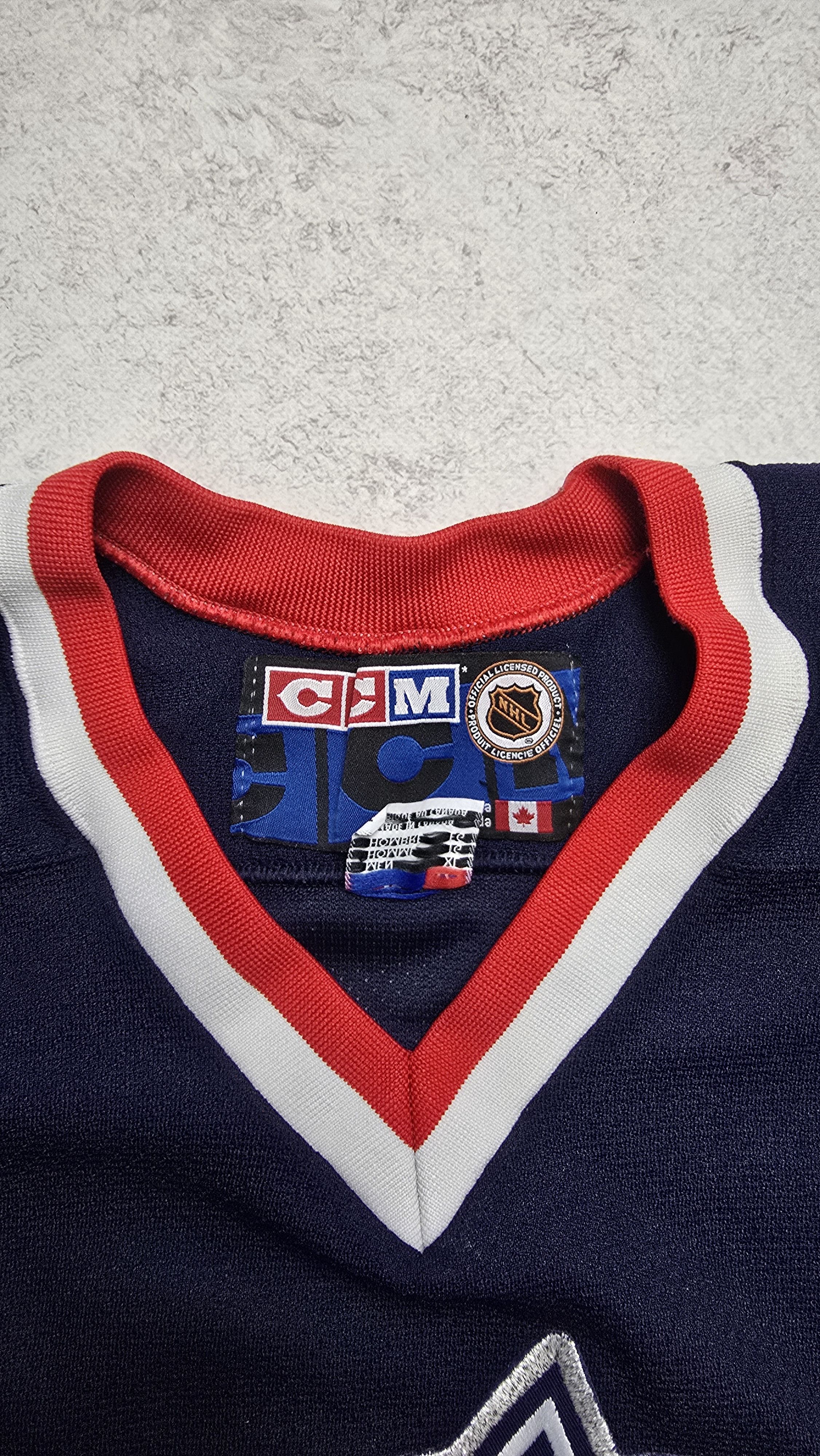 Ccm VINTAGE CCM COLUMBUS BLUE JACKETS Ice Hockey NHL Hockey Size US XL / EU 56 / 4 - 19 Thumbnail