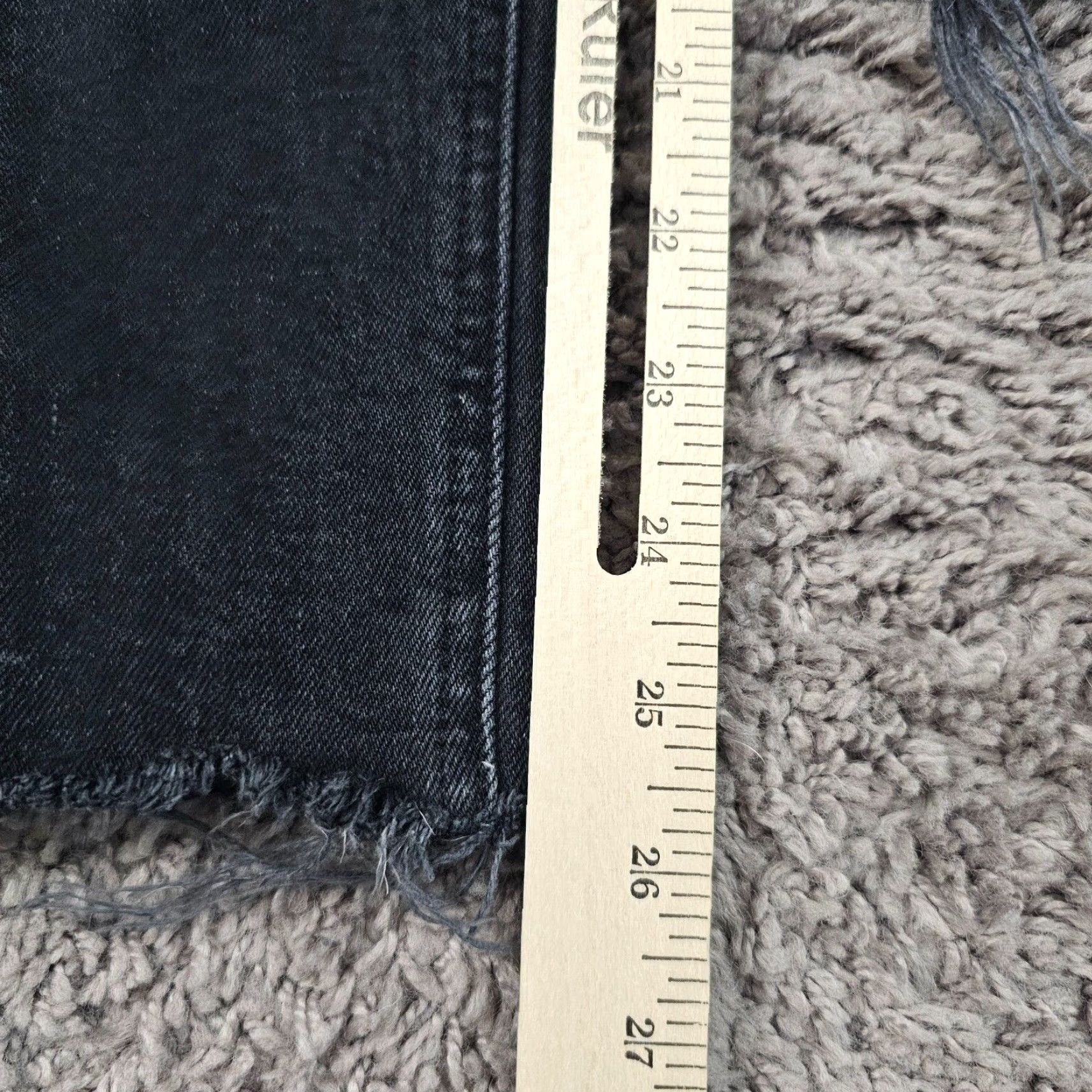 Vintage Denim Forum Jeans Women 26 Black High Rise Slim Ankle Fray Stretch 24x26 Size 24" / US 00 / IT 34 - 6 Thumbnail