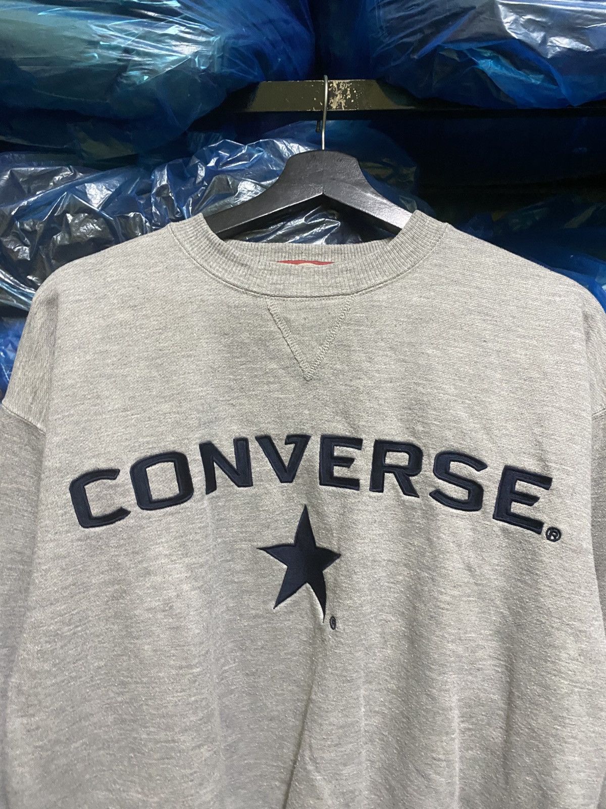 Converse Vintage Converse Japan Grey Sweatshirt Embroidered Star Logo Size US M / EU 48-50 / 2 - 6 Thumbnail