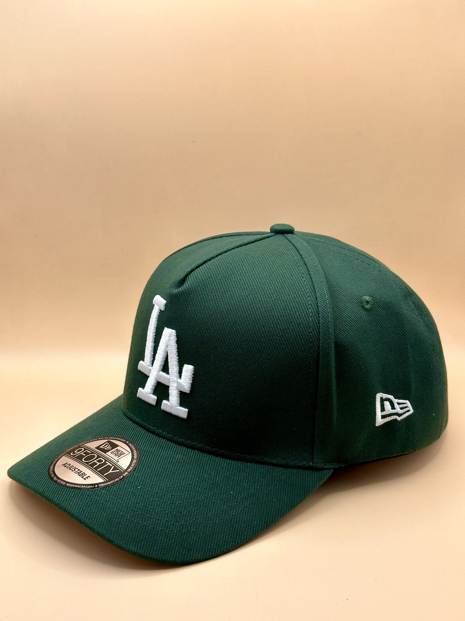 New Era LA Dodgers Green Adjustable Cap White Logo Hat Size ONE SIZE - 2 Thumbnail