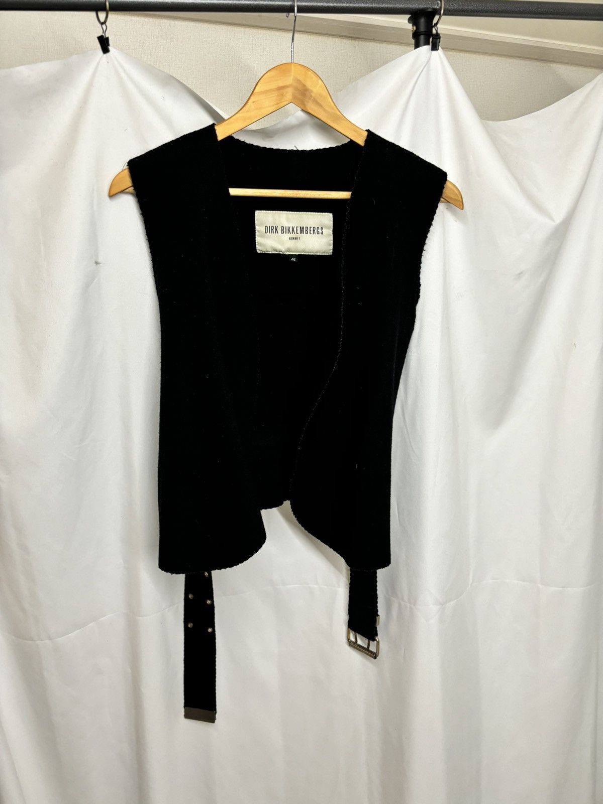 image of Dirk Bikkembergs Wool Vest in Black, Men's (Size Small)