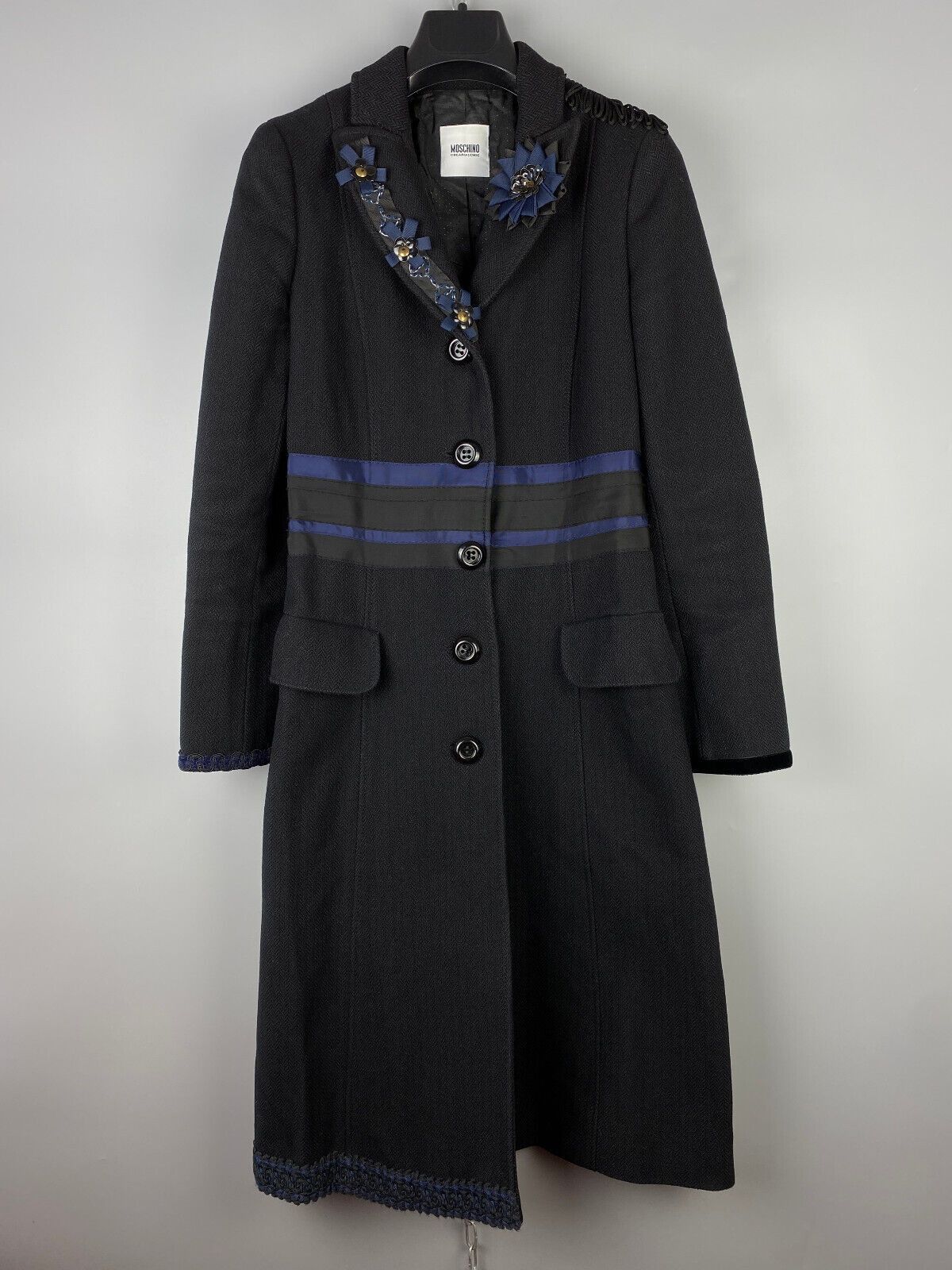 Moschino Moschino Cheap Chic Womens Wool Floral Button Coat Size M / US 6-8 / IT 42-44 - 1 Thumbnail