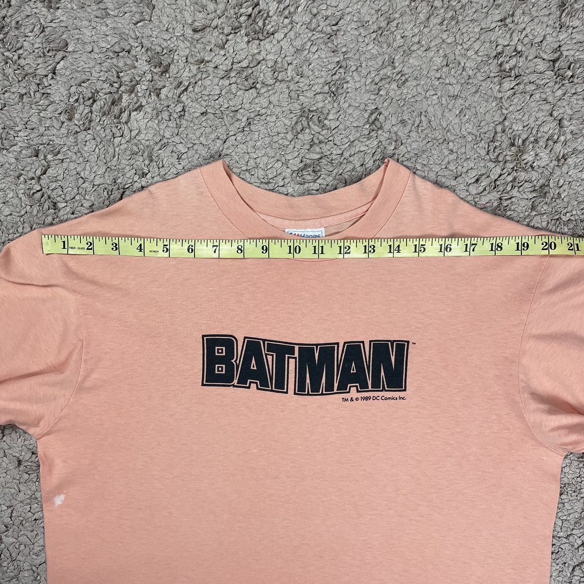 DC Comics Vintage 80’s Hanes Batman Spellout Longsleeve T-shirt Size US L / EU 52-54 / 3 - 18 Thumbnail