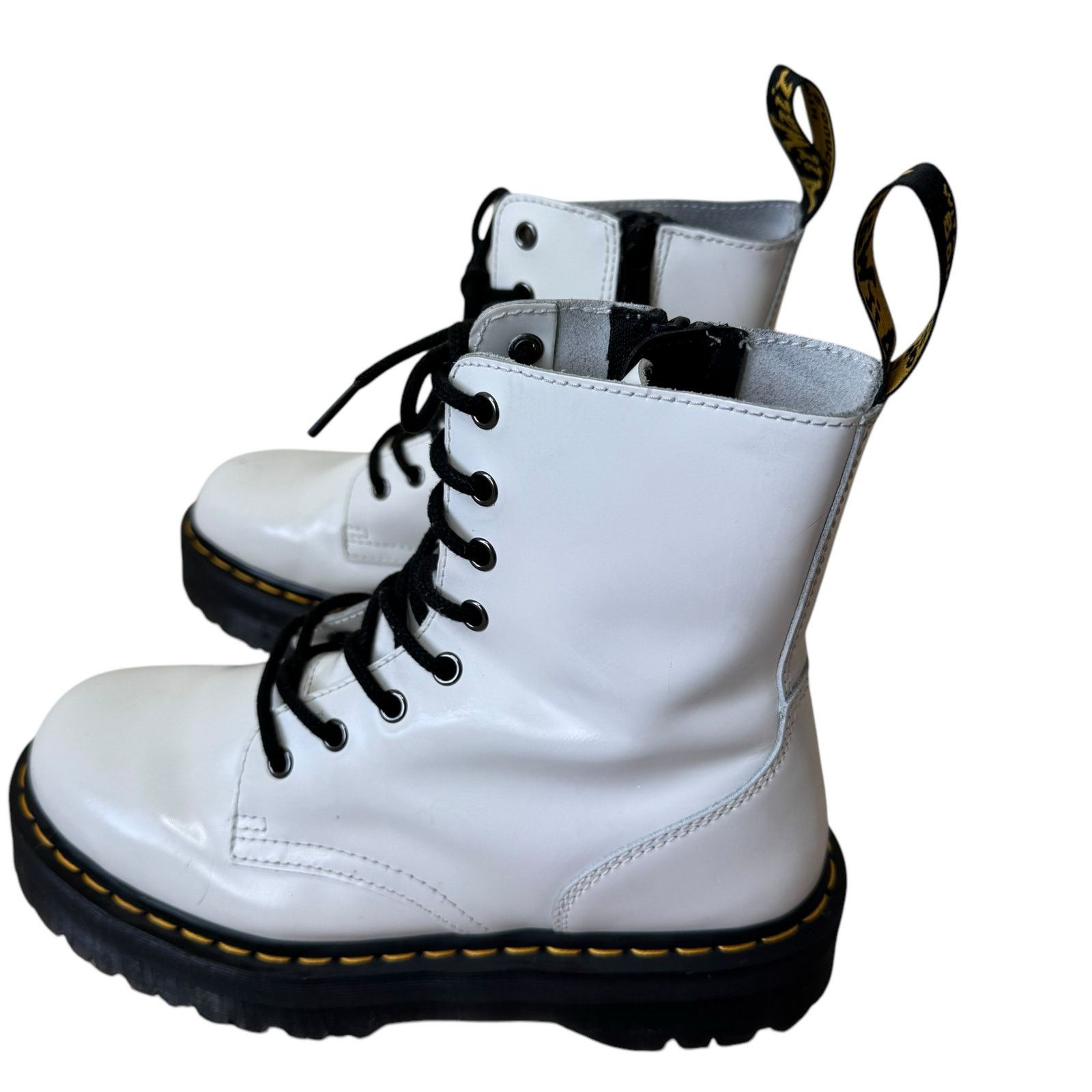 Dr. Martens DR. MARTENS Jadon Platform Boot White Smooth Leather W10/M9 Size US 10 / IT 40 - 7 Thumbnail
