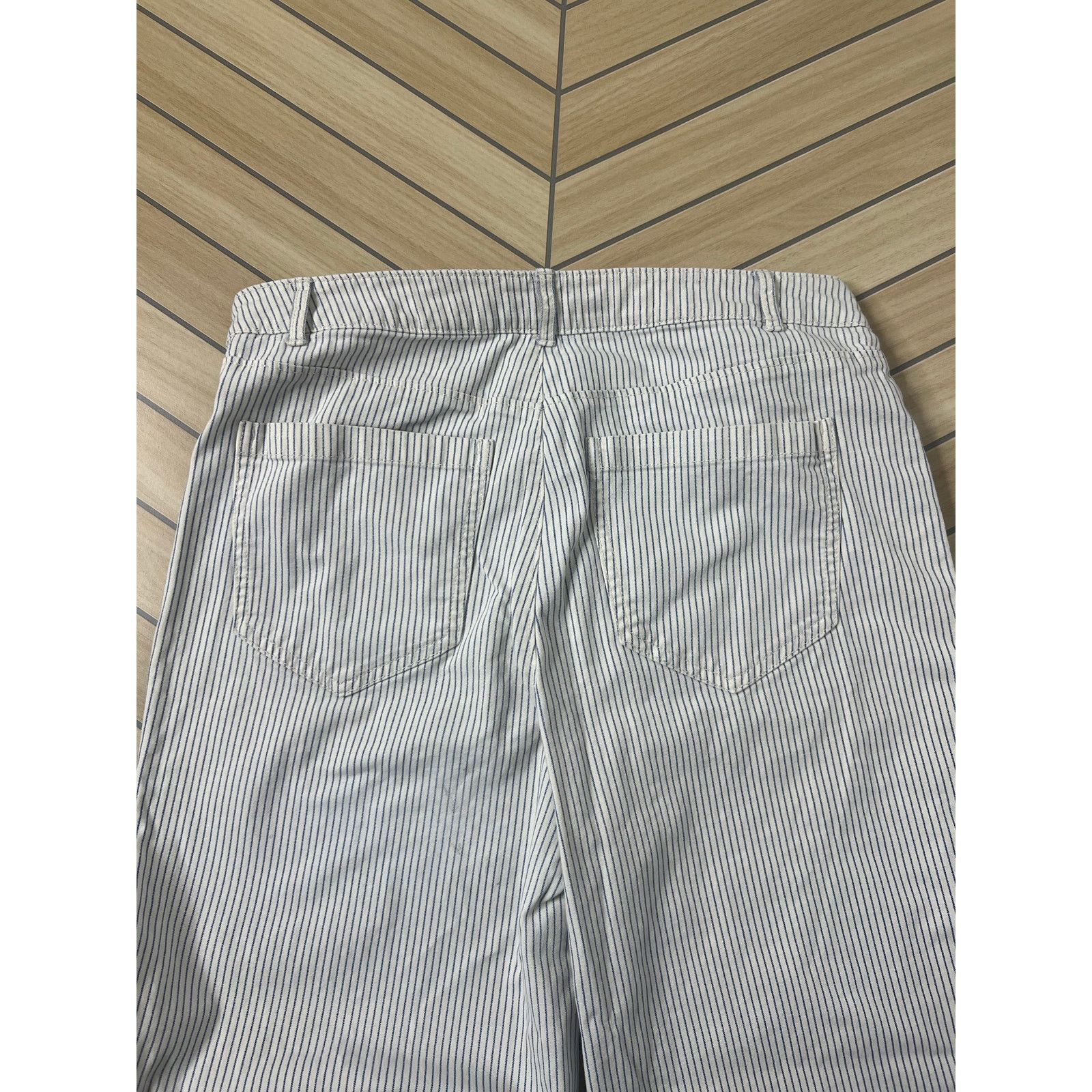 Old Navy VTG Y2K Baggy Pants / Wide Leg - White Stripe Casual Beach Size 34" / US 12 / IT 48 - 5 Thumbnail