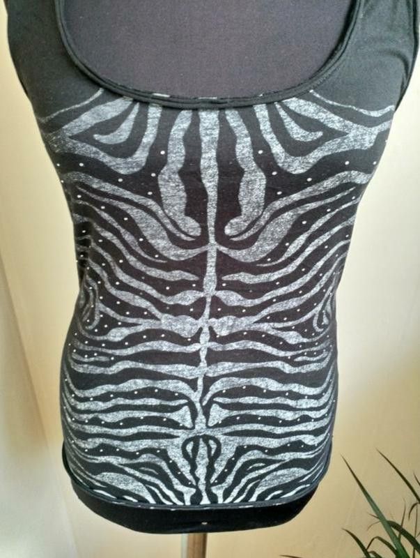 Morgan De Toi Morgan De Toi Black tank top zepra print sz S Size S / US 4 / IT 40 - 4 Thumbnail