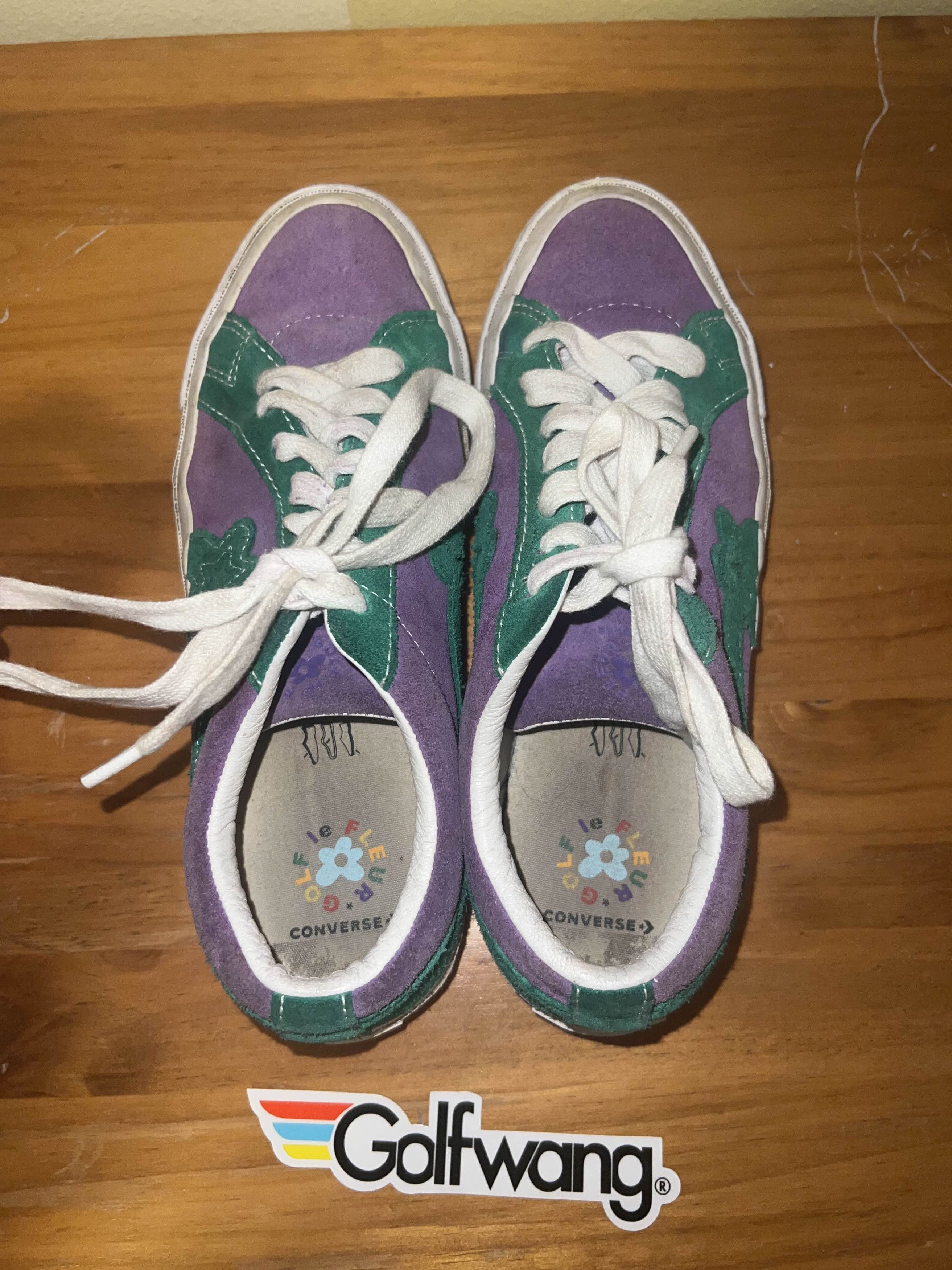 Converse × Golf le Fleur Golf le Fluer x Converse Purple and Green Size US 8 / EU 41 - 2 Thumbnail