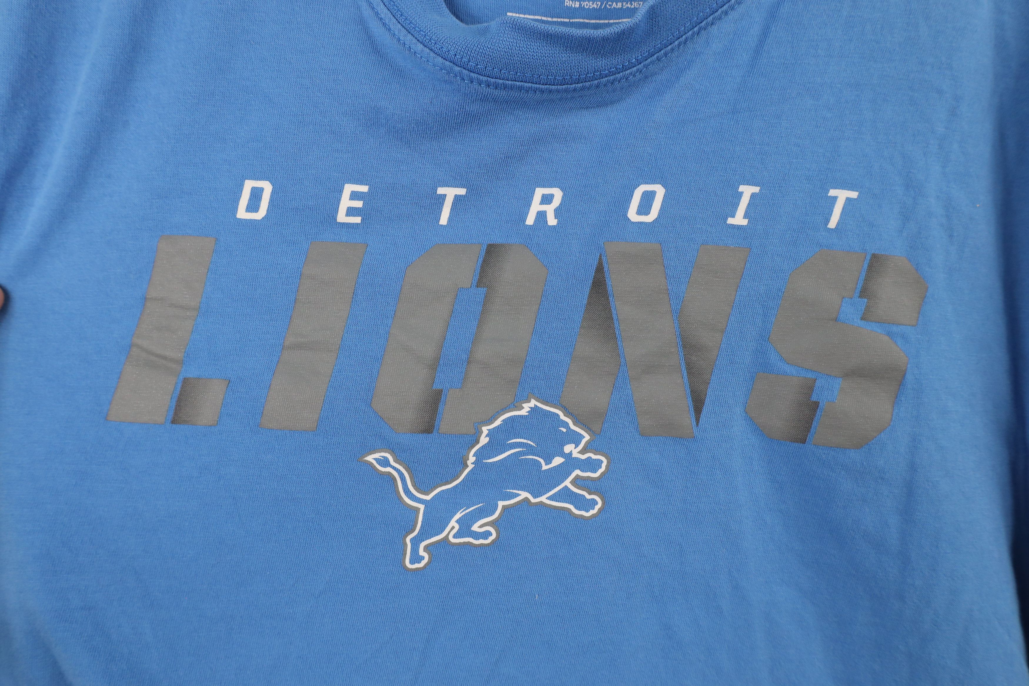 Vintage Y2K NFL Spell Detroit Lions Football Short Sleeve T-Shirt Size US L / EU 52-54 / 3 - 6 Thumbnail