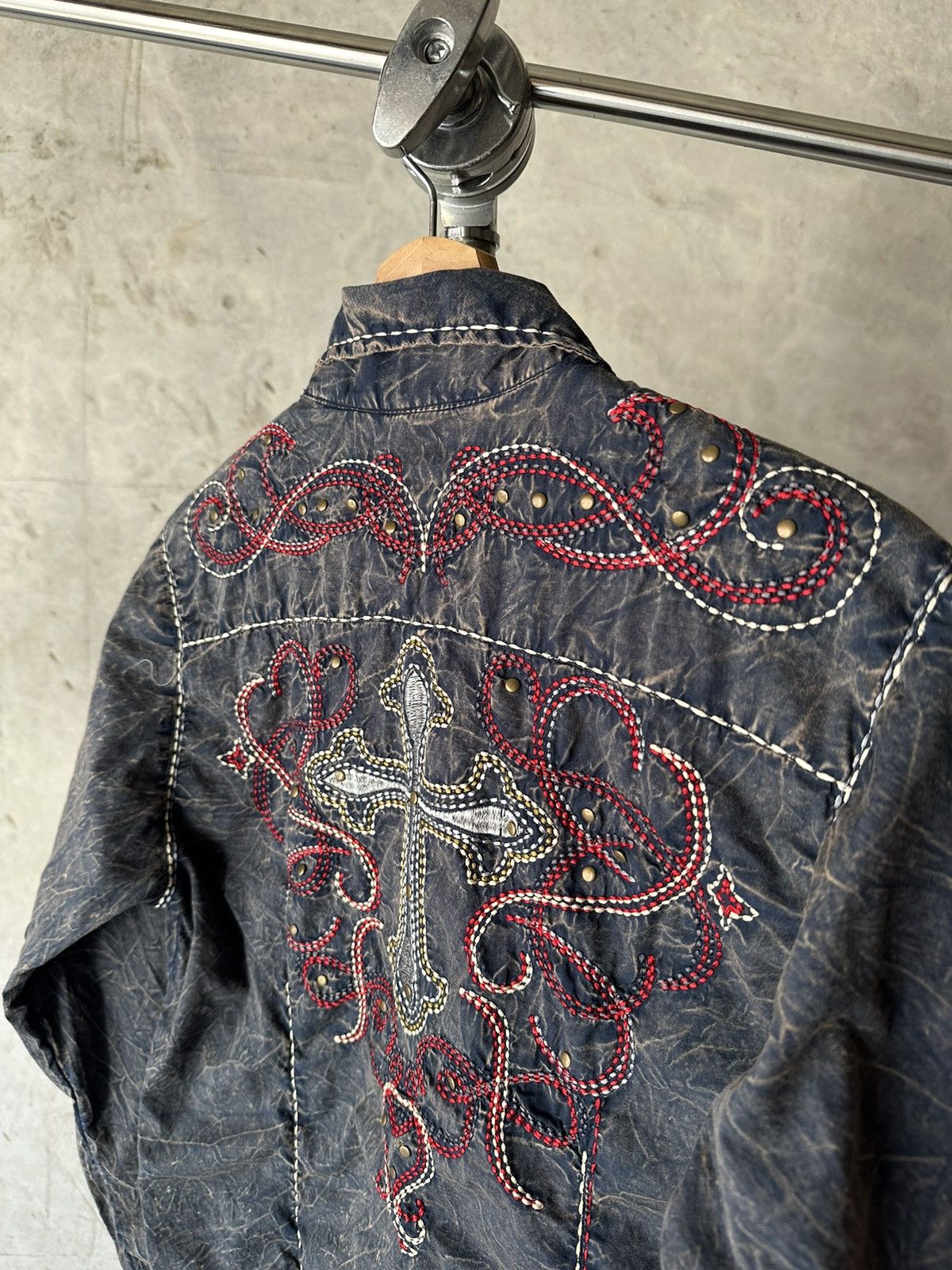 JNCO Y2K Vintage Dark blue grunge button-up long sleeve shirt Size US M / EU 48-50 / 2 - 5 Thumbnail