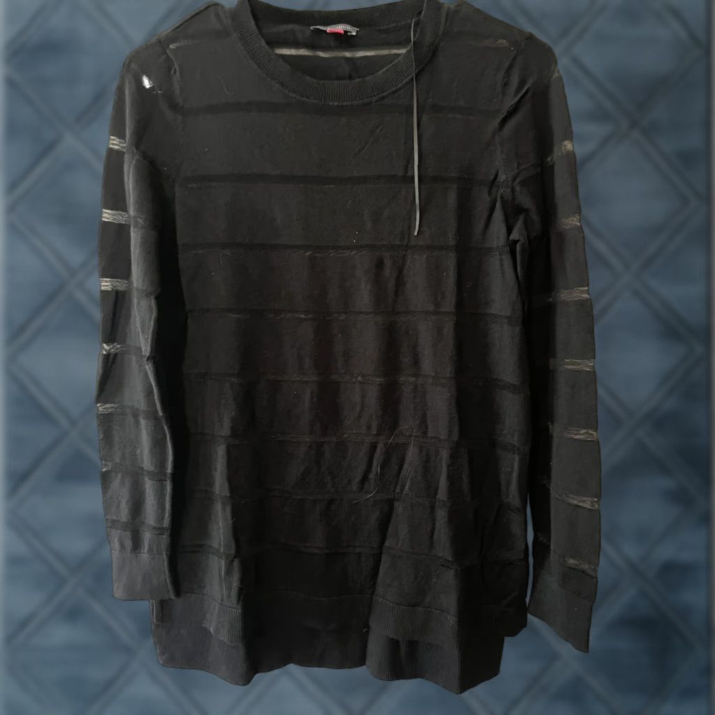 Vince Vince Blouse Long Sleeve Kimono Sleeve Black S Women's Regular Stretch Crew Neck Shirt Size S / US 4 / IT 40 - 1 Thumbnail