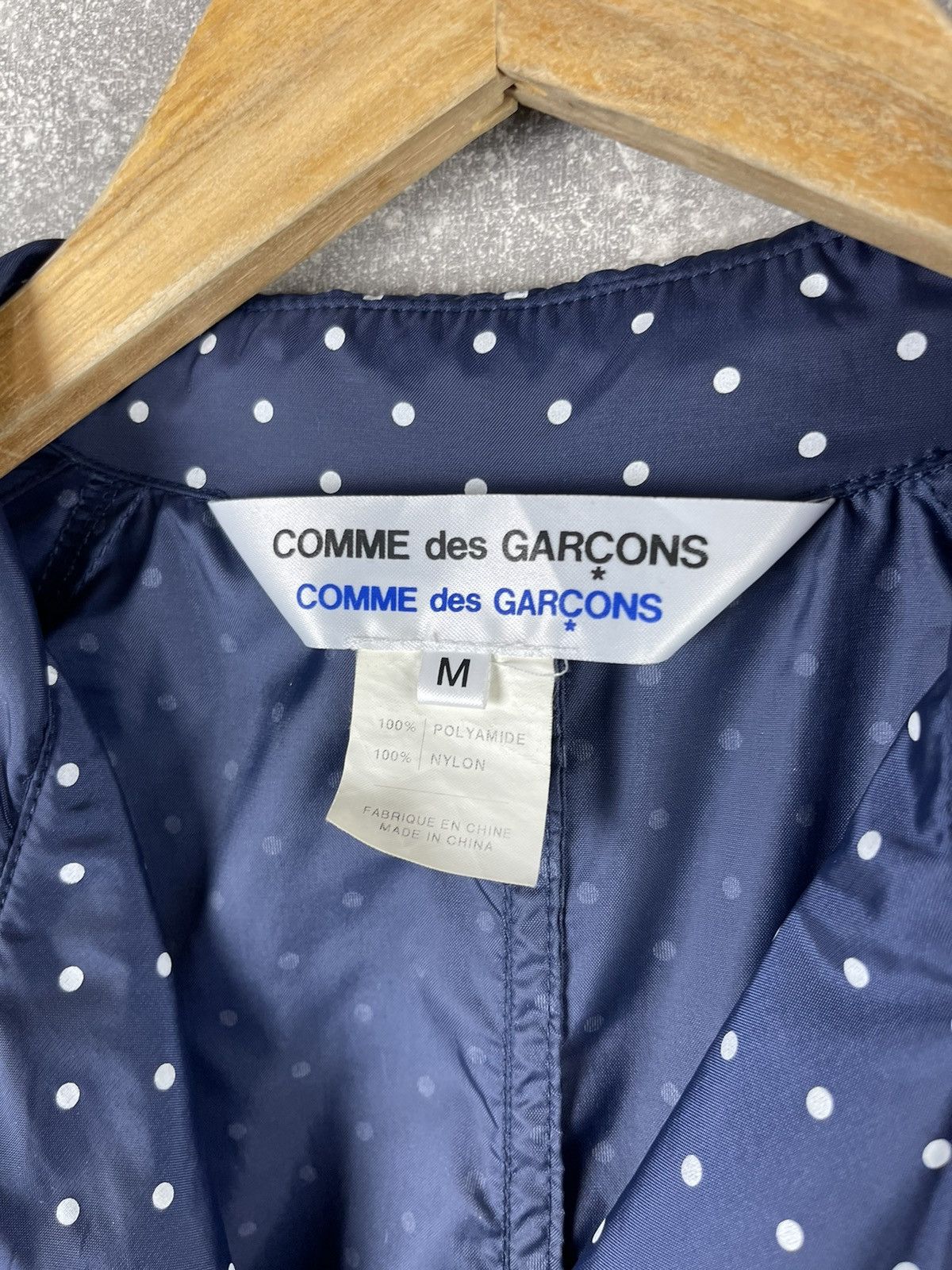 Comme des Garcons × Japanese Brand Comme Des Garcons Nylon Blue Polka Dot Belted Trench Coat Size M / US 6-8 / IT 42-44 - 10 Thumbnail