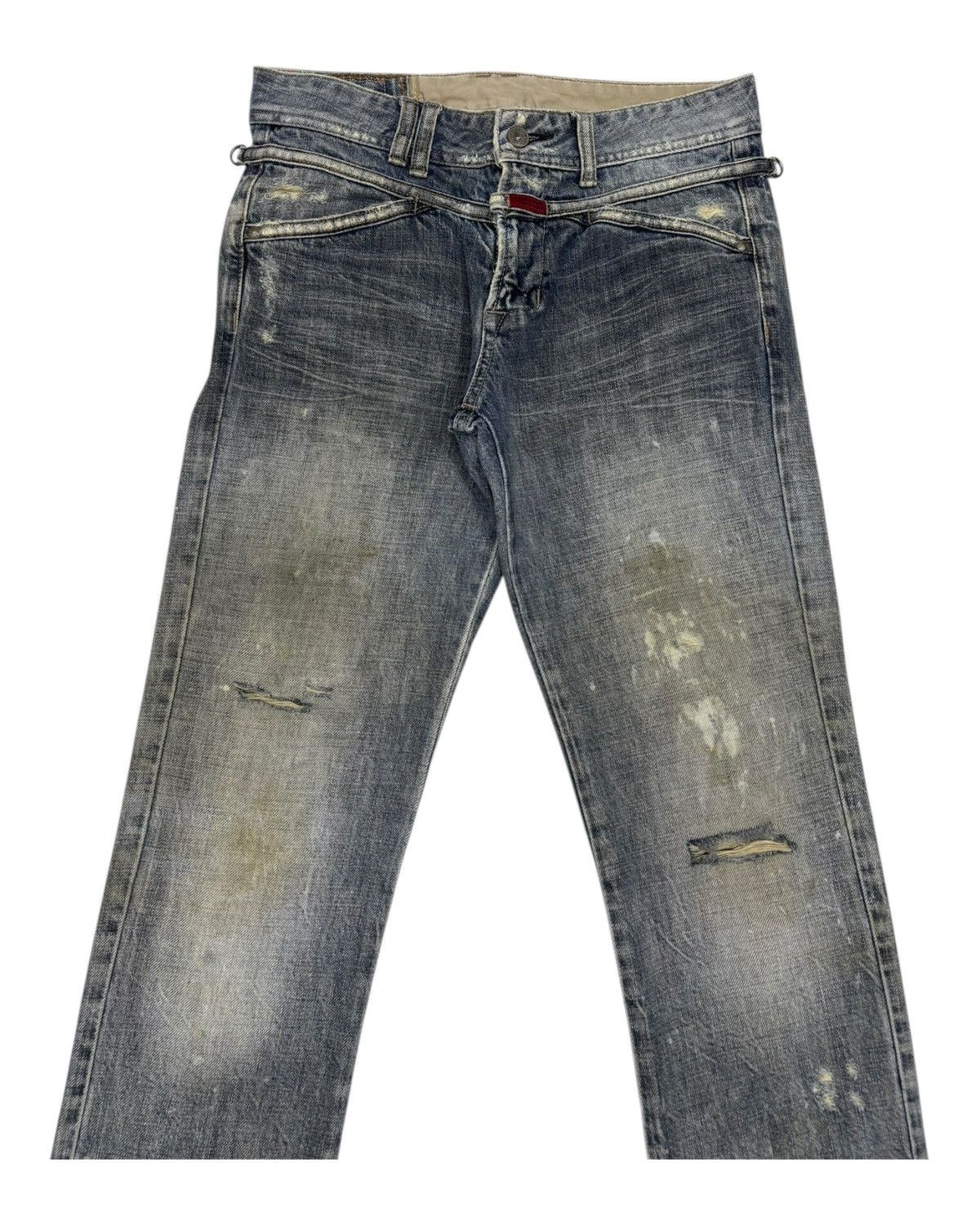 Marithe + Francois Girbaud 🔥MARITHE FRANCOIS GIRBAUD MUD RUSTY DISTRESS PAINTER JEANS Size 29" - 5 Thumbnail