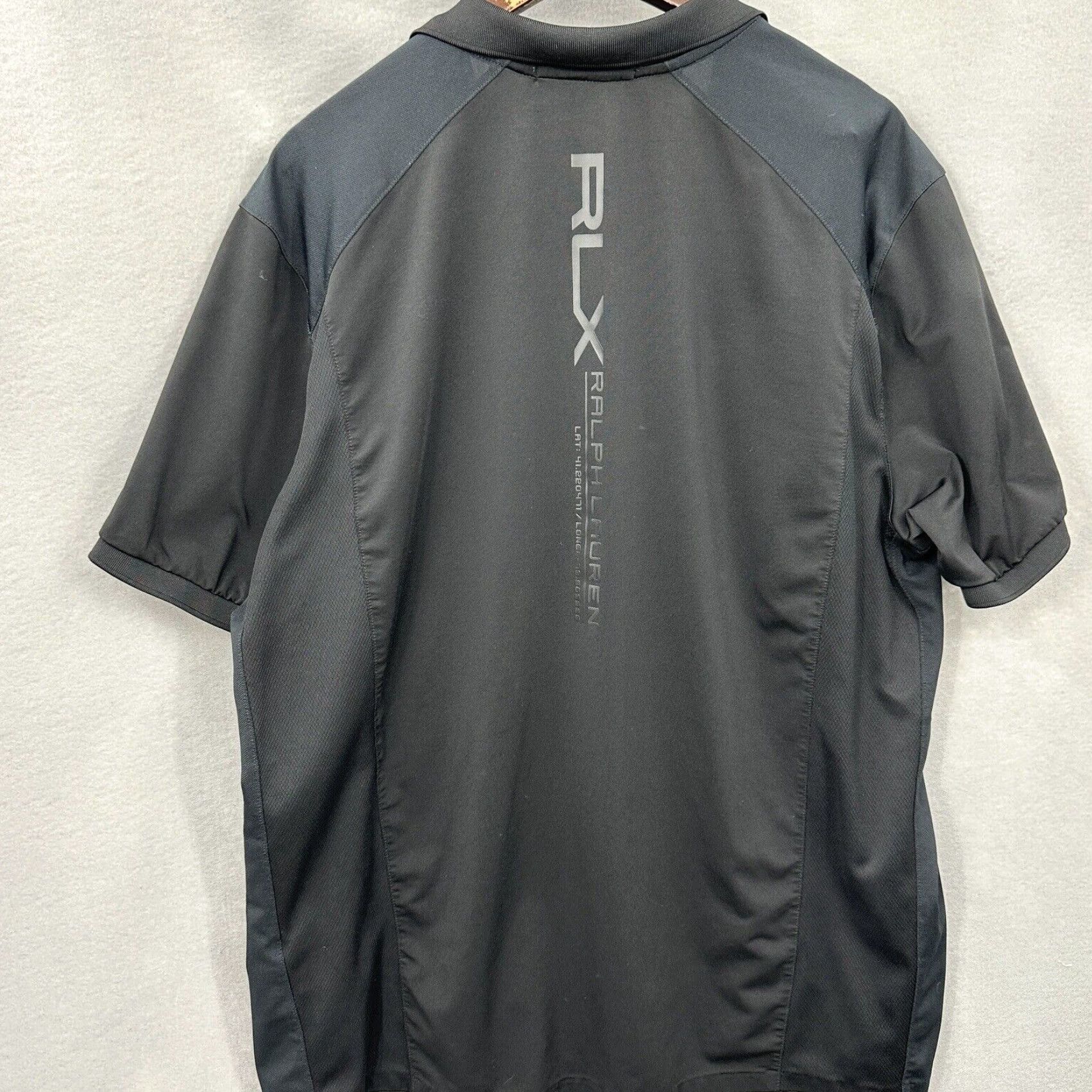 Ralph Lauren RLX Ralph Lauren Shirt Men XXL Black Polo Short Sleeve 4 Button Pique Pocket Mens Size US XXL / EU 58 / 5 - 3 Thumbnail