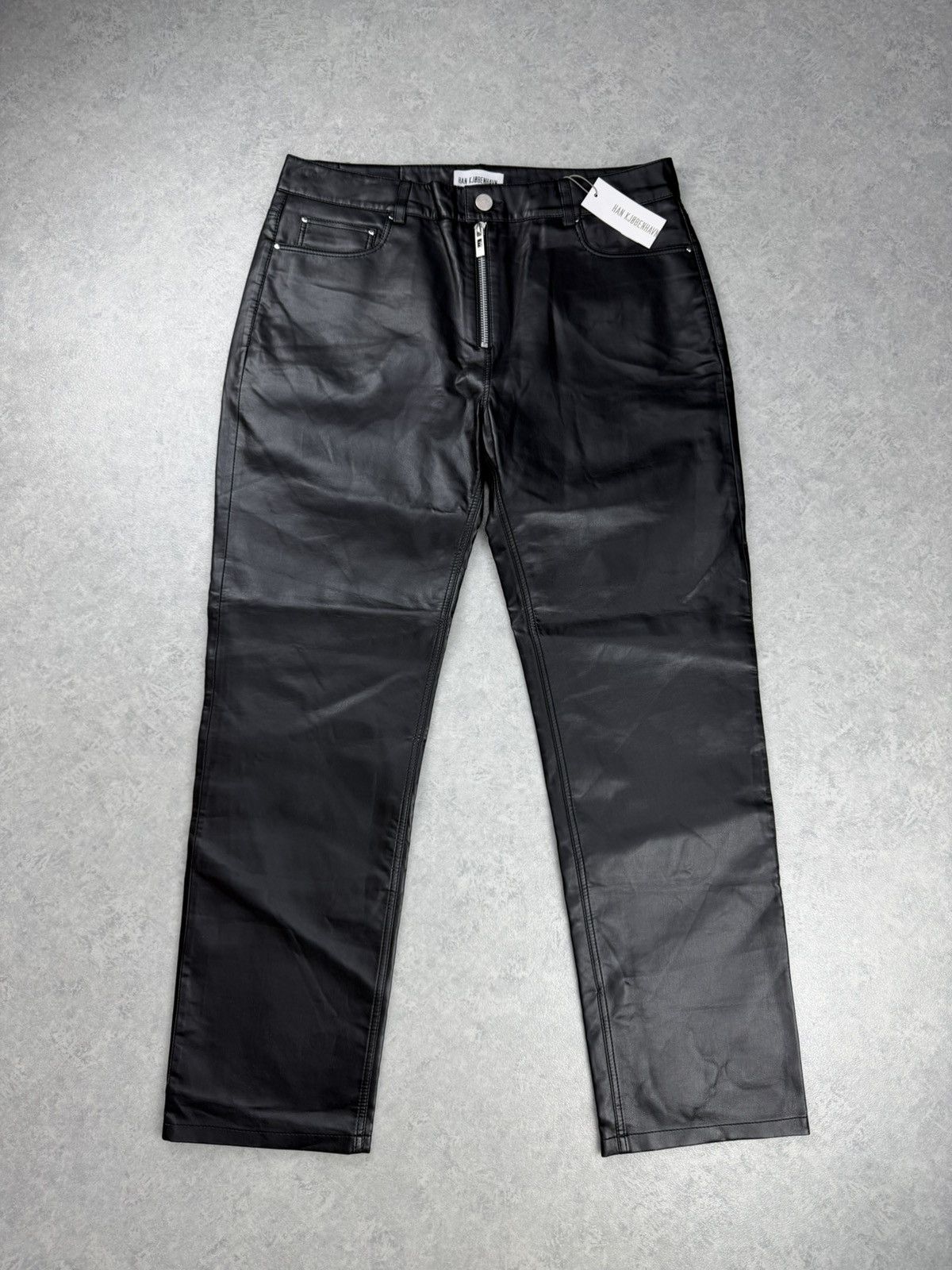 Han Kjobenhavn Han Kjobenhavn Faux Leather Tapered Zip Trousers Pants 52 Size US 34 / EU 50 - 1 Thumbnail