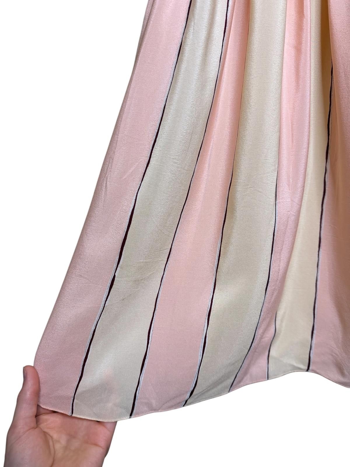 Prada Prada SS2010 Silk Stripe Dress Pink Cream Pleated IT40 Size S / US 4 / IT 40 - 6 Thumbnail
